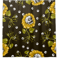 Crânes de tournesol : Unique Motif sans fil.