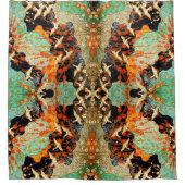 RIDEAUX DE DOUCHE CRANES DE VOL AVEC FLEURS DE PRINTEMPS (Devant)