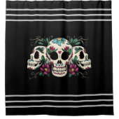 Rideaux De Douche Crânes florales (Devant)