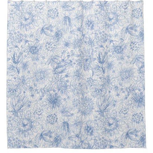 Rideaux De Douche Crayon de Couleur Floral (Devant)
