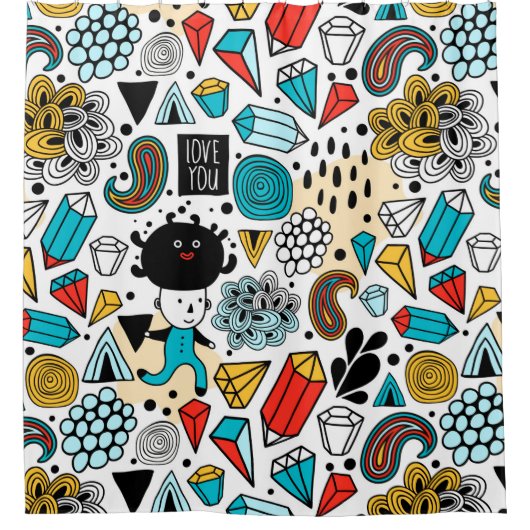 Rideaux De Douche Crazy head (Devant)