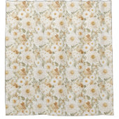 Rideaux De Douche Cream Gold White Country Flowers (Devant)