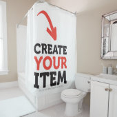 Rideaux De Douche CREATE-YOUR-OWN DIY Custom upload your design (En situation)