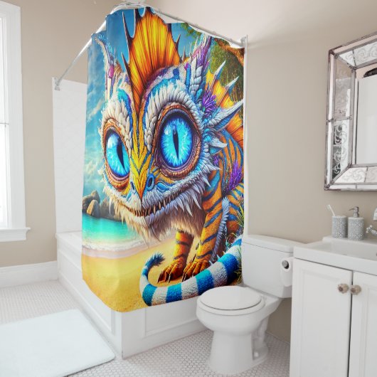 Rideaux De Douche Créature artistique (En situation)