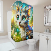 Rideaux De Douche Créature de chat (En situation)