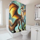 Rideaux De Douche Créature dragon (En situation)