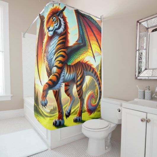 Rideaux De Douche Créature du tigre (En situation)