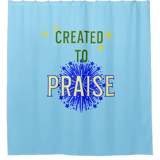 Rideaux De Douche "Créé pour PRIER." chrétien (Devant)