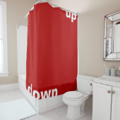 Rideaux De Douche Créez simplement "rectangle rouge vers le haut" + (En situation)