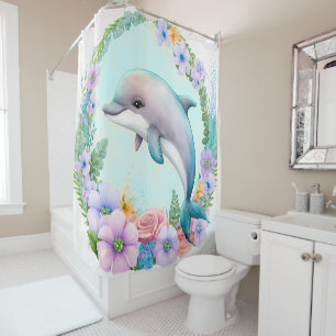 Rideaux De Douche Créez vos propres dauphins faits sur mesure