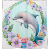 Rideaux De Douche Créez vos propres dauphins faits sur mesure (Devant)