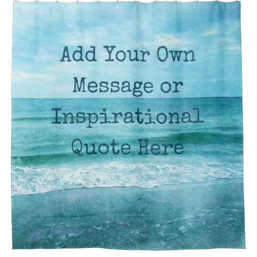 Rideaux De Douche Créez votre propre devis inspirant motivationnel (Devant)