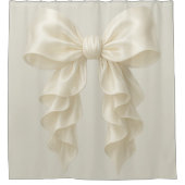 Rideaux De Douche Crème Cascade Ruffle Bow Elegant Posh Girl (Devant)