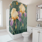 Rideaux De Douche Crème et Iris pourpre (En situation)