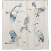 Rideaux De Douche Crème Graceful Flying Blue Herons (Devant)