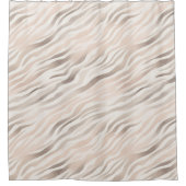 Rideaux De Douche Crème rose Beige Zebra Poster de animal (Devant)
