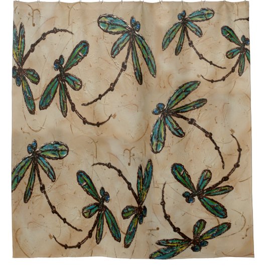 Rideaux De Douche Crème rustique Flit Dragonfly (Devant)