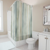 Rideaux De Douche Crème turquoise bleue Sage vert Distressed (En situation)
