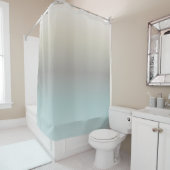 Rideaux De Douche Crème Turquoise Taupe Dégradé minimal (En situation)