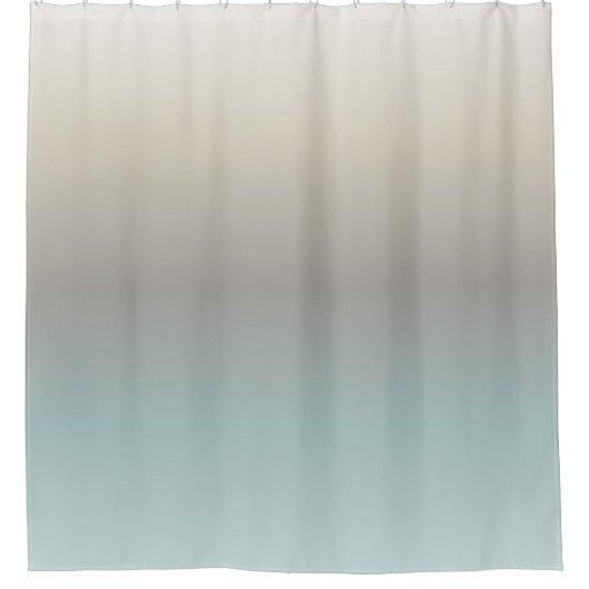 Rideaux De Douche Crème Turquoise Taupe Dégradé minimal (Devant)