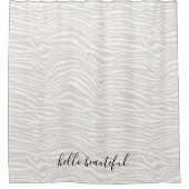 Rideaux De Douche Crème Zebra Imprimer personnalisé (Devant)