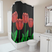Rideaux De Douche Crimson Red Tulips (En situation)