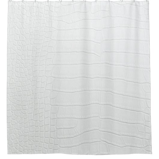 Rideaux De Douche Crocodile blanc - Impression (Devant)