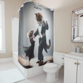 Rideaux De Douche Crocodile Imaginaire mignon Lion Tango (En situation)