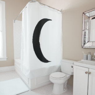 Rideaux De Douche Croissant Noir Magie Décroissante Astrologie de la