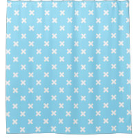 Croix blanche sur le bleu bébé