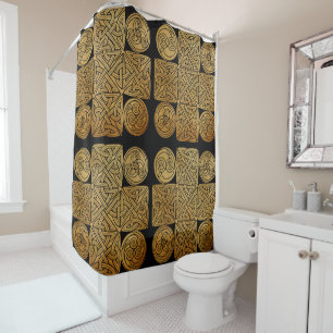 Rideaux De Douche Croix de Knotwork de Celtic