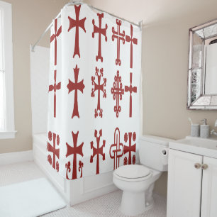 Rideaux De Douche Croix éthiopienne