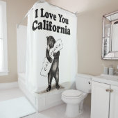 Rideaux De Douche Cru je t'aime la Californie (En situation)