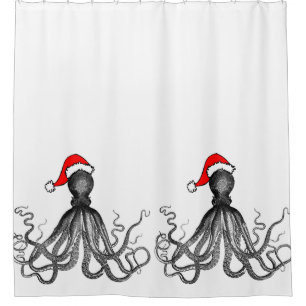 Rideaux De Douche Cru nautique Kraken de poulpe de Steampunk de