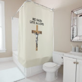 Rideaux De Douche Crucifix (En situation)