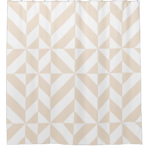 Rideaux De Douche Cube Déco géométrique beige clair