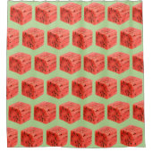 Rideaux De Douche Cube d'origine frais de pastèque rouge sucrée (Devant)