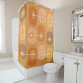 Rideaux De Douche Cubes de Squishy Abstraits brûlés orange (En situation)