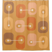 Rideaux De Douche Cubes de Squishy Abstraits brûlés orange (Devant)