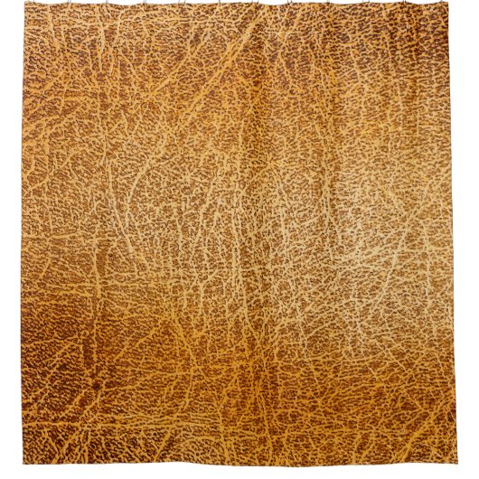 Rideaux De Douche Cuir Brown : fermeture texturée détaillée (Devant)