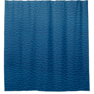 Rideaux De Douche Cuir de couleur bleue, surface texturée