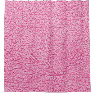 Rideaux De Douche Cuir rose gros plan, arrière - plan texturé.