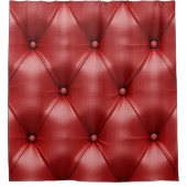 Rideaux De Douche Cuir rouge : Élégance texturale sans joint (Devant)