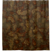 Rideaux De Douche Cuivre et pierre de bronze Abstrait (Devant)