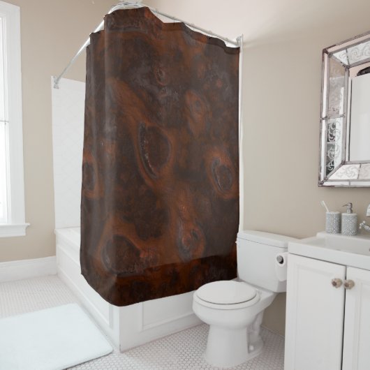 Rideaux De Douche Cuivre et rouille (En situation)