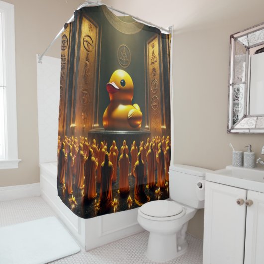 Rideaux De Douche Culte du canard en caoutchouc (En situation)