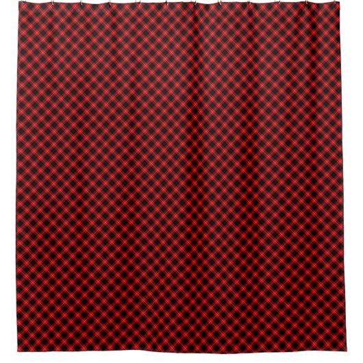Rideaux De Douche Cunningham Tartan rouge noir (Devant)