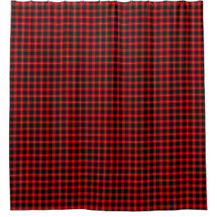 Rideaux De Douche Cunningham Tartan rouge noir