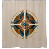 Rideaux De Douche Curateur de spectacle de mandala amérindien (Devant)