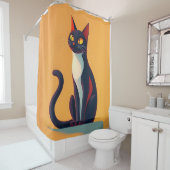 Rideaux De Douche Curieux chat (En situation)